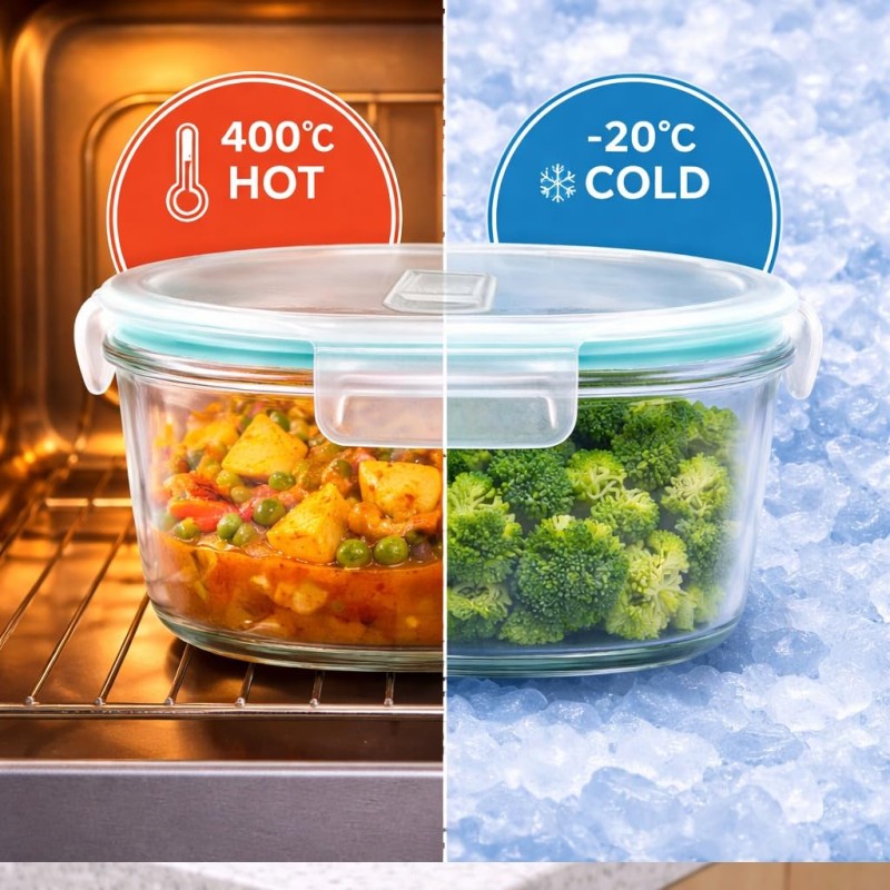 Swissboro Almaty 3 Pcs Round Lunch Box with Bag- 400 ML