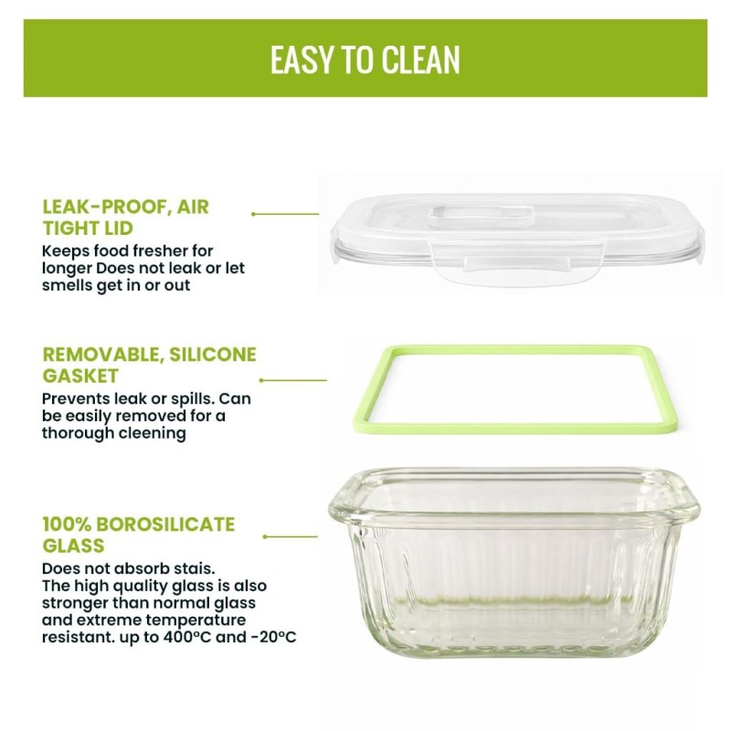 Premium Glass Tiffin with Bag | 320 x 3 Square Container Lunchbox | Made in India Borosilicate Glass | Microwave & Dishwasher Safe, Leakproof Containers Glass Lunch Box for Office Premium Glass Tiffin with Bag | 320 x 3 Square Container Lunchbox | Made in India Borosilicate Glass | Microwave & Dishwasher Safe, Leakproof Containers Glass Lunch Box for Office