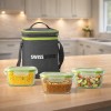 Premium Glass Tiffin with Bag | 320 x 3 Square Container Lunchbox | Made in India Borosilicate Glass | Microwave & Dishwasher Safe, Leakproof Containers Glass Lunch Box for Office Premium Glass Tiffin with Bag | 320 x 3 Square Container Lunchbox | Made in India Borosilicate Glass | Microwave & Dishwasher Safe, Leakproof Containers Glass Lunch Box for Office