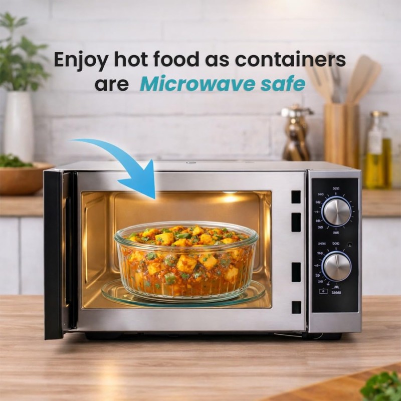 Premium Glass Tiffin with Bag | 400 x 3 Round Container Lunchbox | Made in India Borosilicate Glass | Microwave & Dishwasher Safe, Leakproof Containers Glass Lunch Box for Office Premium Glass Tiffin with Bag | 400 x 3 Round Container Lunchbox | Made in India Borosilicate Glass | Microwave & Dishwasher Safe, Leakproof Containers Glass Lunch Box for Office