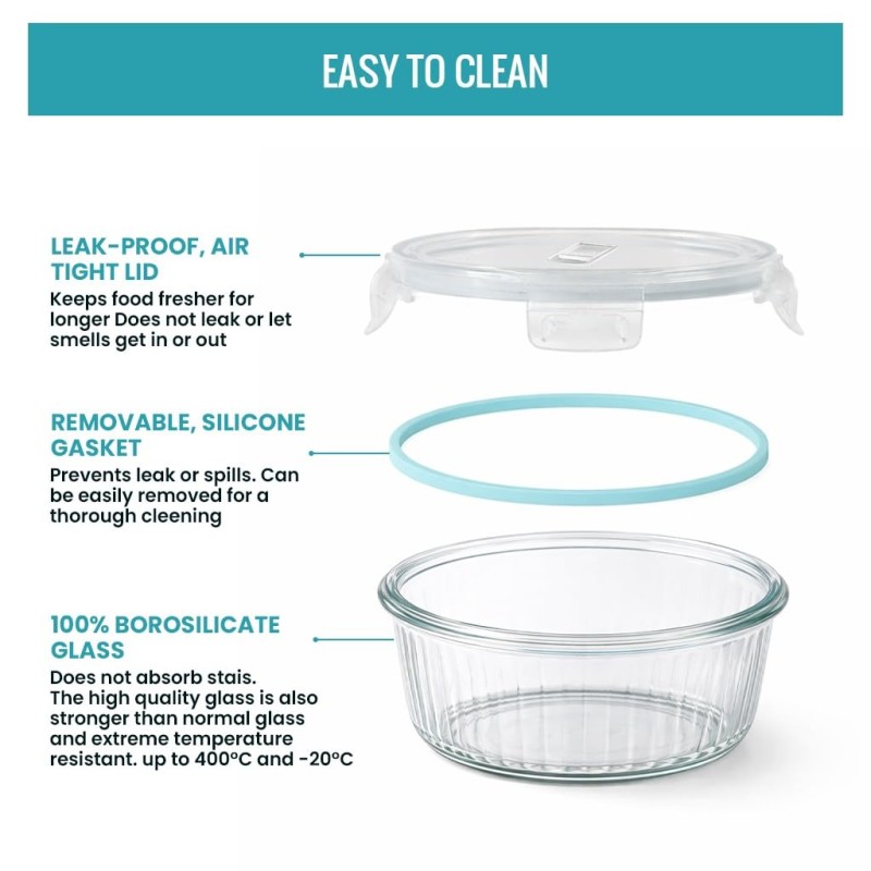 Premium Glass Tiffin with Bag | 400 x 3 Round Container Lunchbox | Made in India Borosilicate Glass | Microwave & Dishwasher Safe, Leakproof Containers Glass Lunch Box for Office Premium Glass Tiffin with Bag | 400 x 3 Round Container Lunchbox | Made in India Borosilicate Glass | Microwave & Dishwasher Safe, Leakproof Containers Glass Lunch Box for Office