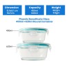 Phoenix Borosilicate Glass Round Container Set (2 Pcs – 400ml + 620ml) | 100% Borosilicate Glass | Airtight & Leakproof Lid | Microwave, Freezer & Dishwasher Safe | Food Storage Lunch Box Phoenix Borosilicate Glass Round Container Set (2 Pcs – 400ml + 620ml) | 100% Borosilicate Glass | Airtight & Leakproof Lid | Microwave, Freezer & Dishwasher Safe | Food Storage Lunch Box