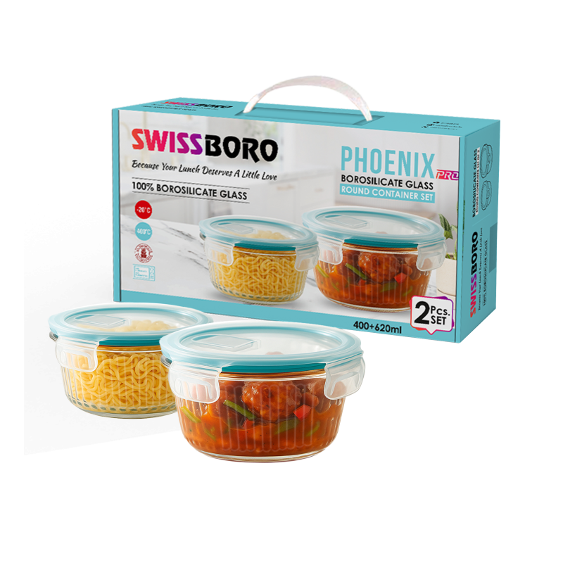 Swissboro Phoenix Pro Round Container Set of 2 Pc-400+620 Swissboro Phoenix Pro Round Container Set of 2 Pc-400+620