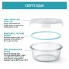 Phoenix Pro Borosilicate Glass Round Food Storage Container Set with Airtight Leakproof Lid | Microwave & Freezer Safe Lunch Box for Meal Prep & Kitchen Storage | 2 Pieces 400ml + 620ml Phoenix Pro Borosilicate Glass Round Food Storage Container Set with Airtight Leakproof Lid | Microwave & Freezer Safe Lunch Box for Meal Prep & Kitchen Storage | 2 Pieces 400ml + 620ml