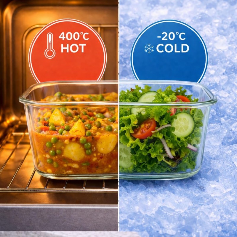 Phoenix Square Container Glass | Lunch Box for Women & Men School Kids | Microwave Safe Leak Proof Airtight Lunch Boxes 320 ML + 520 ML + 800 ML Set of 3 with Gift Bag | Tiffin for Office Phoenix Square Container Glass | Lunch Box for Women & Men School Kids | Microwave Safe Leak Proof Airtight Lunch Boxes 320 ML + 520 ML + 800 ML Set of 3 with Gift Bag | Tiffin for Office