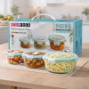 Glass Tiffin with Gift Bag | (400+620+950ML) 3Pc Round Container Lunchbox | Made in India Borosilicate Glass | Microwave & Dishwasher Safe, Airtight Leakproof Glass Lunch Box for Office Glass Tiffin with Gift Bag | (400+620+950ML) 3Pc Round Container Lunchbox | Made in India Borosilicate Glass | Microwave & Dishwasher Safe, Airtight Leakproof Glass Lunch Box for Office
