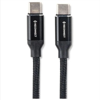 Reconnect type-c to type-c Nylon braided cable | Fast charging and Data Sync | c cable for samsung, vivo, redmi, realme, oppo, oneplus, infinix, poco, xiaomi, motorola, itel and more...