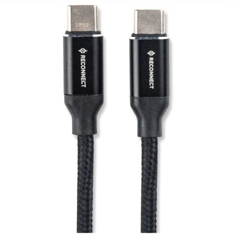 Reconnect type-c to type-c Nylon braided cable | Fast charging and Data Sync | c cable for samsung, vivo, redmi, realme, oppo, oneplus, infinix, poco, xiaomi, motorola, itel and more...