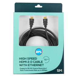 BPL BHDMI102 5 metre HDMI Cable, Black