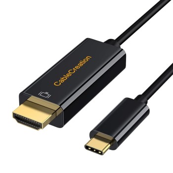 CableCreation Usb Type C To Hdmi 4K 30Hz, Thunderbolt 3/4 Compatible For Galaxy S22/S20, Macbook Pro/Air, Ipad Pro 2021/2020, Surface Book 2 (Black 3Ft)