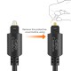 CableCreation 6 FT Digital Fiber Optical Toslink Cable Gold Plated for Home Theater, Sound Bar, TV, PS4, Xbox, VD/CD Player,Blu-ray Players,Game Console& More,Black 1.8m