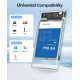 ORICO 2.5" External Hard Drive Enclosure, SATA III to USB Type-C for HDD/SSD - Tool Free Installation, Transparent Design, Supports UASP and up to 4TB