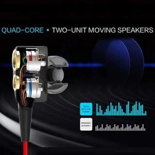 PTron Boom Evo 4D in-Ear Dual Driver Wired Headphones with Mic