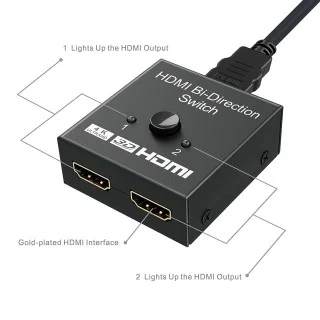 Switch HDMI Bidirezionale SGEYR - 2 Ingressi 1 Uscita O 1 Ingresso 2 Uscite, 4K, Per TV E Console - Foto 13