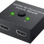 Farraige�HDMI Switch Splitter, 2 Port Bi-Directional Manual HDMI Switch 2 in 1 Out or 1 in 2 Out Splitter Supports 4K 2K 3D Full HD 1080p
