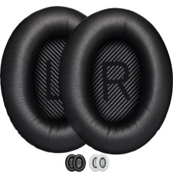 Parzo Ear Cushions for Bose QC35 - Ultra Soft Ear Pads Compatible with Bose Quietcomfort 35 & 35 ii Headphones (QC35 Cushion Black)