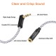 Cablecreation Audio Auxiliary Stereo Extension Cable Trs 3.5Mm Stereo Jack Male To Female, Stereo Jack Cord For Phones, Headphones, Speakers, Tablets, Pc, Mp3 Player 3Ft - Black And White