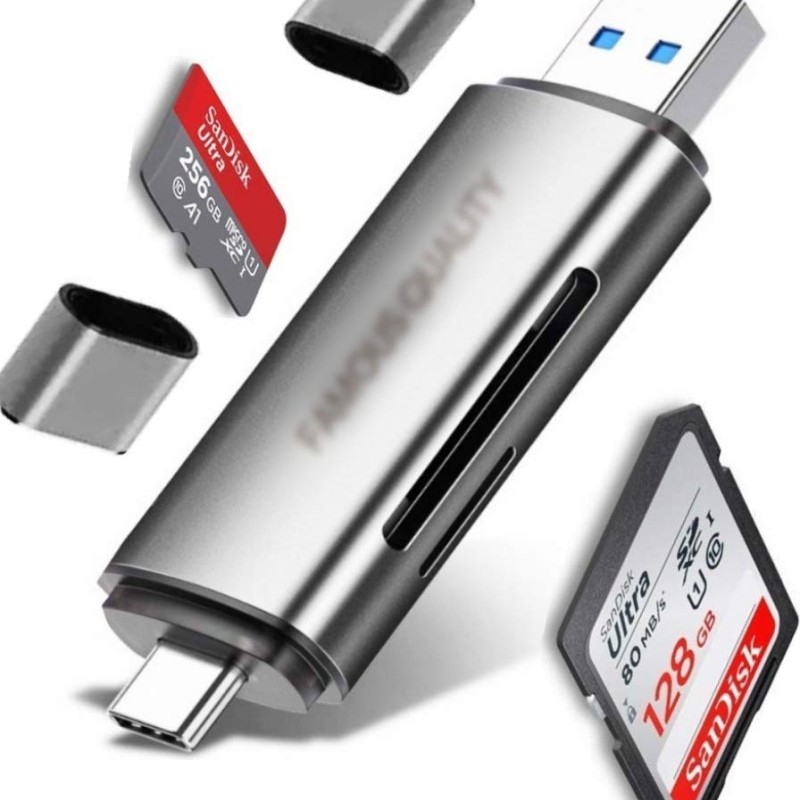 Famous Quality� 3 in 1 USB 3.0, USB C, Micro USB Card Reader SD, Micro SDXC Memory Card Reader for MacBook PC Tablets Smartphones