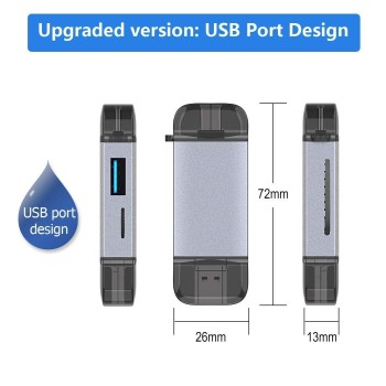 Farraige� 6 in 1 with OTG, SD Card Reader, USB Type C, USB 3.0 and Micro USB, for Memory Card | Portable| Compatible with TF, SD, Micro SD, SDHC, SDXC, MMC, RS-MMC, Micro SDXC Farraige� 6 in 1 with OTG, SD Card Reader, USB Type C, USB 3.0 and Micro USB, for Memory Card | Portable| Compatible with TF, SD, Micro SD, SDHC, SDXC, MMC, RS-MMC, Micro SDXC