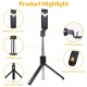 Bluetooth Extendable Wireless Ultra-Compact Selfie Stick with Remote and Tripod Stand for iPhone, Samsung, All Android, All Type C and More