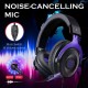 EKSA E900 Gaming Headset for Xbox - PC Headset Wired Gaming Headphones with Noise Canceling Mic, Over Ear Headphones Compatible with PS4, Xbox One, Nintendo Switch, PC, Mac, Laptop（PURPLE)