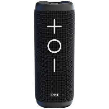 Tribit StormBox 24W Bluetooth Wireless Speakers,360�Surround Sound,Enhanced Bass-Independent XBass Button,Wireless Dual Pairing,Built-In Mic,IPX7 Waterproof,20H Playtime,Outdoor Portable Speaker,Black