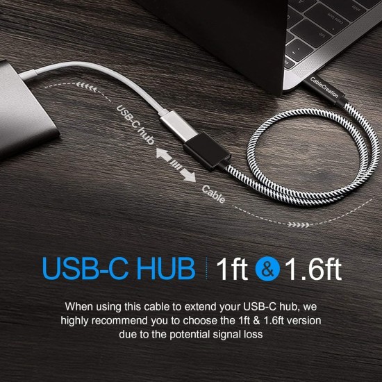 USB C Extension Cable Gen 2/10Gbps 3.3FT, USB 3.1 Type C Male to Female Extension Cable, Support 4K Video Audio Transfer Compatible with Macbook Pro, Samsung Galaxy S23 ultra S22 S22 Ultra S10 Note 8