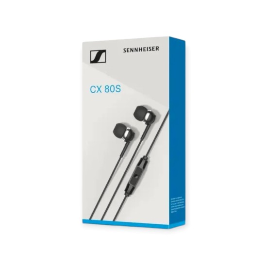 ennheiser CX 80S in-Ear Wired Headphones with in-line One-Button Smart Control with Microphone