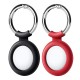 ESR Tag Keychain, Silicone Case Compatible with AirTag (2021), 2 Pack, Soft and Flexible Tag Holder, Portable Protective Cover, Keeps Signal Strong, Cloud Series,Black/Red