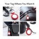 ESR Tag Keychain, Silicone Case Compatible with AirTag (2021), 2 Pack, Soft and Flexible Tag Holder, Portable Protective Cover, Keeps Signal Strong, Cloud Series,Black/Red