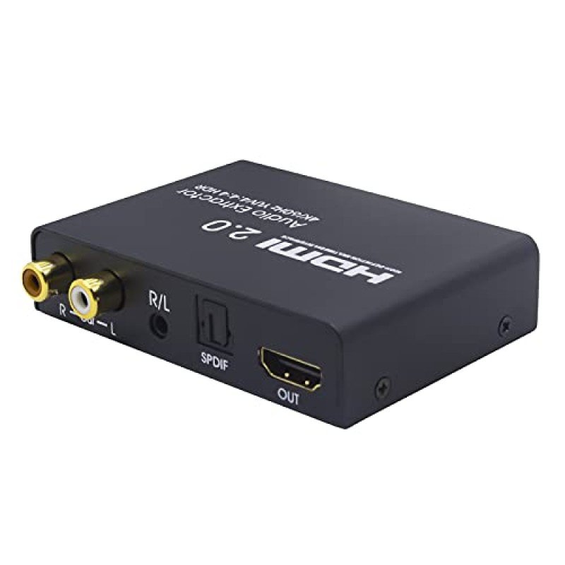 Sprugal HDMI Audio Extractor Dolby Digital/DTS HDR10 4k 60HZ, HDMI to HDMI with Audio Optical Toslink SPDIF + 3.5mm/RCA Stereo HDMI to Audio Converter Adapter HDMI 2.0b, Supports ARC, 18Gpbs Bandwidth Sprugal HDMI Audio Extractor Dolby Digital/DTS HDR10 4k 60HZ, HDMI to HDMI with Audio Optical Toslink SPDIF + 3.5mm/RCA Stereo HDMI to Audio Converter Adapter HDMI 2.0b, Supports ARC, 18Gpbs Bandwidth