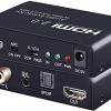 Sprugal HDMI Audio Extractor Dolby Digital/DTS HDR10 4k 60HZ, HDMI to HDMI with Audio Optical Toslink SPDIF + 3.5mm/RCA Stereo HDMI to Audio Converter Adapter HDMI 2.0b, Supports ARC, 18Gpbs Bandwidth Sprugal HDMI Audio Extractor Dolby Digital/DTS HDR10 4k 60HZ, HDMI to HDMI with Audio Optical Toslink SPDIF + 3.5mm/RCA Stereo HDMI to Audio Converter Adapter HDMI 2.0b, Supports ARC, 18Gpbs Bandwidth
