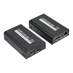 Sprugal HDMI Extender 60m (Transmitter and Receiver) 1080p@60Hz, 3D, Over Single Cat6/Cat6e/Cat 7 Cable Full HD Uncompressed Transmit Up to 196 Ft(60m) || EDID and POC Function Supported || Zero Latency