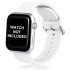 VEMIGON Compatible with Apple Watch Straps 41mm 40mm 38mm, Soft Silicone band with Classic Clasp for iWatch Series 8/7/6/5/4/3/2/1/SE (Watch Not Included)（41/40/38mm, White）