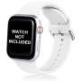 VEMIGON Compatible with Apple Watch Straps 41mm 40mm 38mm, Soft Silicone band with Classic Clasp for iWatch Series 8/7/6/5/4/3/2/1/SE (Watch Not Included)?41/40/38mm, White?