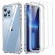 ESR Air Armor 360 Case with Screen Protector, Compatible with iPhone 13 Pro, Full-Body Case, Tough Case, Military-Grade Protection, with Tempered-Glass Screen Protector 2 Pack, Clear