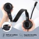Eksa H12 Wired Over Ear Headphones with Mic Pc Computer, Wired 3.5Mm Connection, in-Line Control for Volume, Noise Cancelling for Mobile, Laptop, Pc, Business Calls and Call Centre with Clear Chat