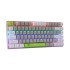 HUO JI Mechanical Gaming Keyboard Blue Switches Hot Swappable, E-YOOSO Z-88 Rainbow LED Backlit, USB Type-C Wired 81 Keys, for Desktop, PC