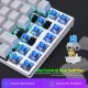 HUO JI Mechanical Gaming Keyboard Blue Switches Hot Swappable, E-YOOSO Z-88 Rainbow LED Backlit, USB Type-C Wired 81 Keys, for Desktop, PC