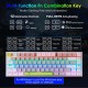 HUO JI Mechanical Gaming Keyboard Blue Switches Hot Swappable, E-YOOSO Z-88 Rainbow LED Backlit, USB Type-C Wired 81 Keys, for Desktop, PC