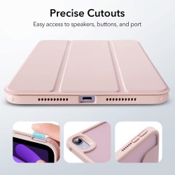 ESR Hybrid Case Compatible with iPad Mini 6 (8.3 inch, 2021), Detachable Magnetic Case for iPad Mini 6 2021, Hard PC Back Cover, Auto Sleep/Wake, Supports Pencil 2, Rebound Series, Frosted Pink