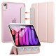 ESR Hybrid Case Compatible with iPad Mini 6 (8.3 inch, 2021), Detachable Magnetic Case for iPad Mini 6 2021, Hard PC Back Cover, Auto Sleep/Wake, Supports Pencil 2, Rebound Series, Frosted Pink