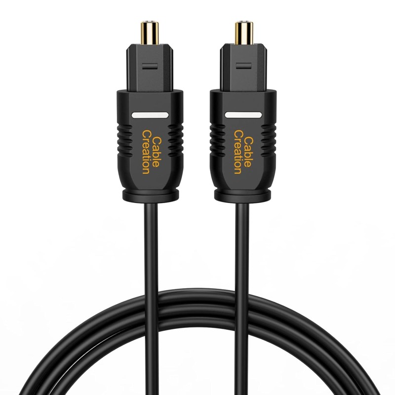 Cablecreation Optical Digital Audio Cable, 50Ft Thin Fiber Optic Toslink Gold Plated Optical S/Pdif Cord For Home Theater, Sound Bar, Tv, Ps4, Xbox, Vd/Cd Player, Game Console, Black, Od:2.2Mm Cablecreation Optical Digital Audio Cable, 50Ft Thin Fiber Optic Toslink Gold Plated Optical S/Pdif Cord For Home Theater, Sound Bar, Tv, Ps4, Xbox, Vd/Cd Player, Game Console, Black, Od:2.2Mm