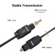 Cablecreation Optical Digital Audio Cable, 50Ft Thin Fiber Optic Toslink Gold Plated Optical S/Pdif Cord For Home Theater, Sound Bar, Tv, Ps4, Xbox, Vd/Cd Player, Game Console, Black, Od:2.2Mm