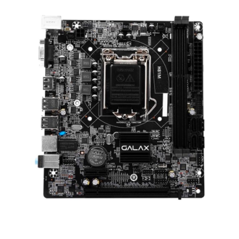 GALAX H81M Intel Motherboard SATA 6Gbps, DDR3 1333/1600 Max 16GB, HDMI, USB 2.0 GALAX H81M Intel Motherboard SATA 6Gbps, DDR3 1333/1600 Max 16GB, HDMI, USB 2.0