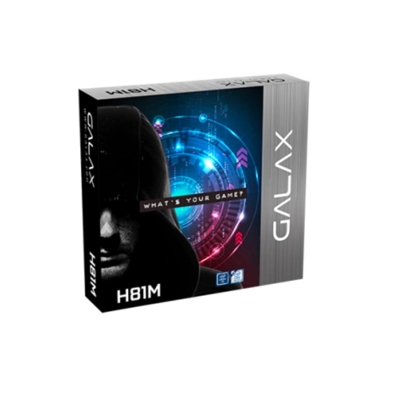 GALAX H81M Intel Motherboard SATA 6Gbps, DDR3 1333/1600 Max 16GB, HDMI, USB 2.0 GALAX H81M Intel Motherboard SATA 6Gbps, DDR3 1333/1600 Max 16GB, HDMI, USB 2.0