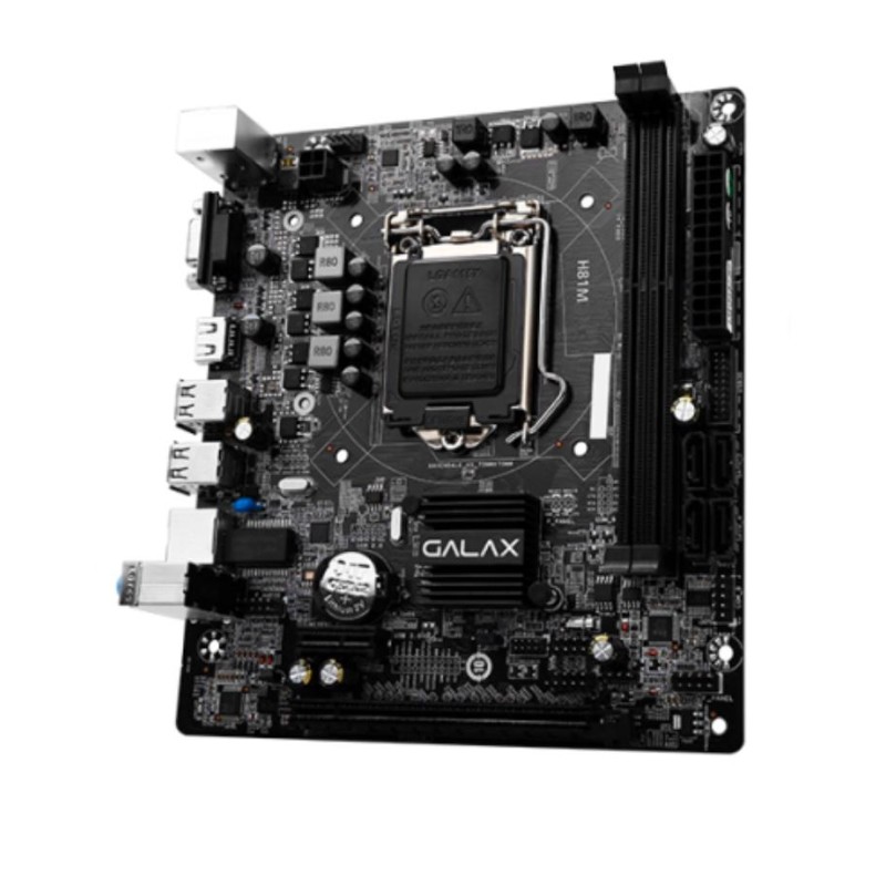 GALAX H81M Intel Motherboard SATA 6Gbps, DDR3 1333/1600 Max 16GB, HDMI, USB 2.0 GALAX H81M Intel Motherboard SATA 6Gbps, DDR3 1333/1600 Max 16GB, HDMI, USB 2.0