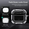 ESR Tough Case Compatible with AirPods 3 Case with Carabiner, Rugged Protective Cover for AirPods 3rd Generation Case, Scratch Resistant, Drop Protection, Shock Armor Series, Clear ESR Tough Case Compatible with AirPods 3 Case with Carabiner, Rugged Protective Cover for AirPods 3rd Generation Case, Scratch Resistant, Drop Protection, Shock Armor Series, Clear
