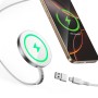 (Refurbished) ESR Magnetic Wireless Charger, Compatible with Magsafe Charger, Compatible with iPhone 16/15/14/13/12 Series, AirPods 4/3/AirPods Pro, Strong Magnetic Lock, Reinforced Braided Nylon Cable, Silver