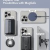 ESR Magnetic Ring 360, Compatible with MagSafe Sticker, Universal Magnetic Kit for iPhone 16/15/14/13/12/11/X Series, Galaxy Samsung